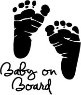 Baby on board sticker met voetjes