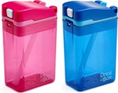 Drink in the Box - Roze en Blauw - Duo Pack - Twee Hervulbare Drinkpakjes - Stevig en Duurzaam - 2 x 24 cl