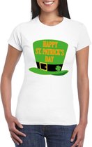 Happy St. Patricksday t-shirt wit dames 2XL