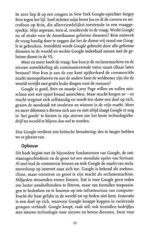Pagina met tekst over Google's kritische analyse.