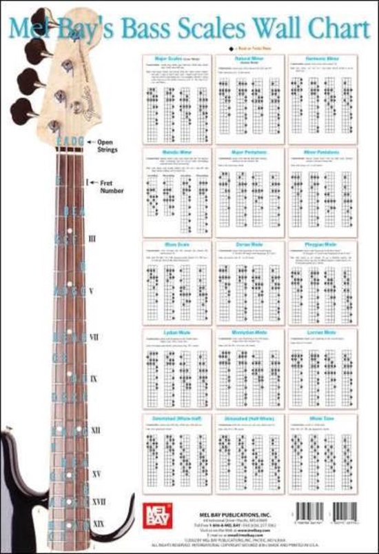 Mel Bay Mel Bay Bass Scales Wall Chart