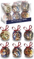 Kerstballen met Religieuze kerstvoorstellingen.