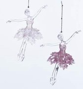 Ballet Girl Acrylic Pink & White 6 Inch