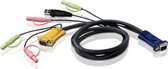 KVM Kabel VGA Male / USB A Male / 2x 3.5 mm Male / 2x Connector 3.5 mm - Aten SPHD15-Y / 2x Connector 3.5 mm 3.0 m