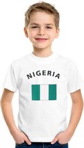 Wit kinder t-shirt Nigeria XL (152-164)