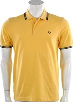Fred Perry - Twin Tipped Shirt Pique - Heren Polo's - S - Geel