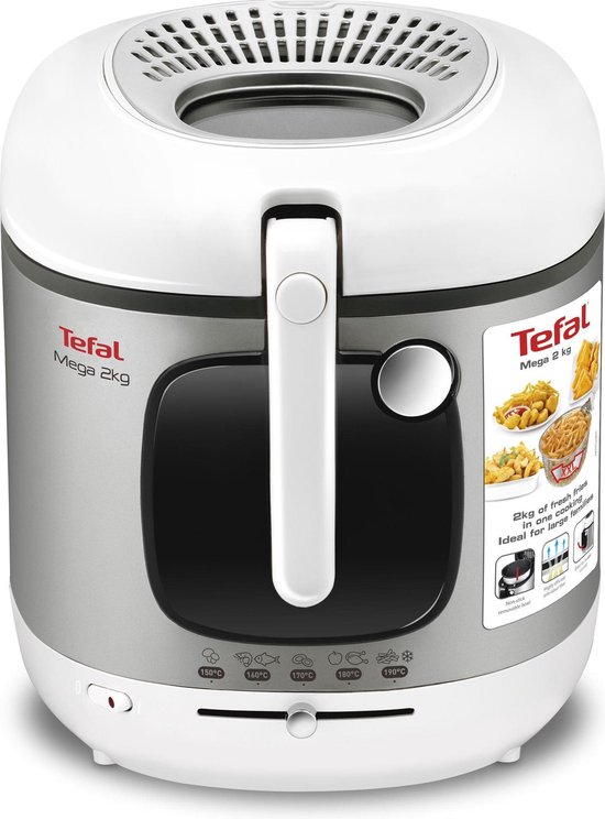 Tefal Mega FR4800 - Frituurpan - 3,3 L - Anti-geurfilter - Kijkvenster - Makkelijk Schoonmaken - Voor Grote Porties - 2100W