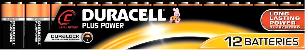 Duracell Plus C Alkaline Batterijen 12 stuks
