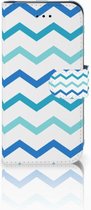 Hoesje iPhone 7/8 en iPhone SE 2020 Bookcase Zigzag Blauw