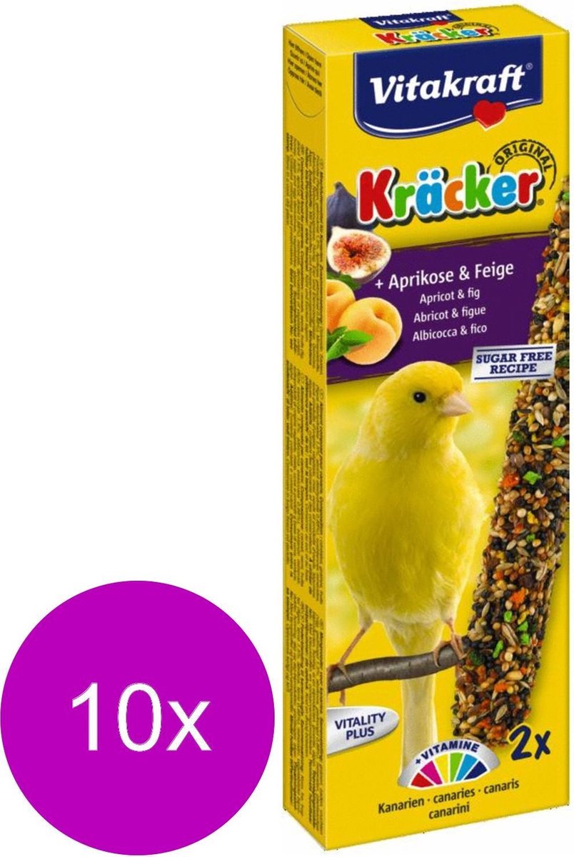 Vitakraft Kanarie Kracker - Fruit - 2 in 1 - 10 Stuks - Vogelvoer