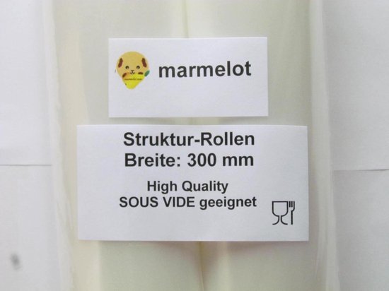 Marmelot Vacuumfolie Rollen Microstructuur 30cm x 6m 2 Rollen voor alle Merken Vacuum Sealers