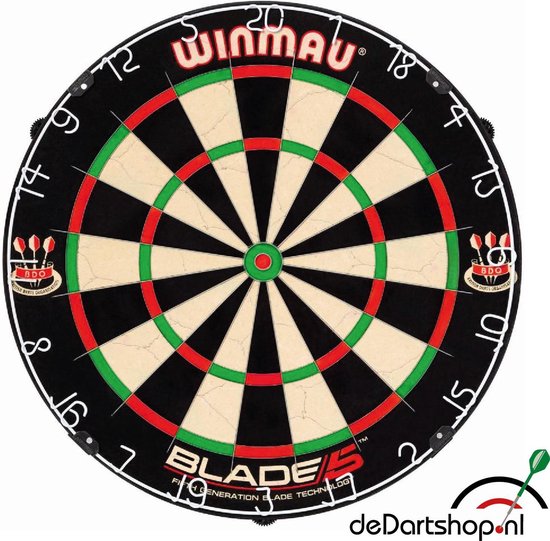Thumbnail van een extra afbeelding van het spel Winmau Blade 5 - Plus Surround Ring Rood - Complete PROFESSIONELE dartset - dartbord