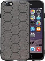 Hexagon Hard Case - Telefoonhoesje - Backcover Hoesje - achterkant hoesje - Geschikt voor iPhone 6 / iPhone 6s - Grijs
