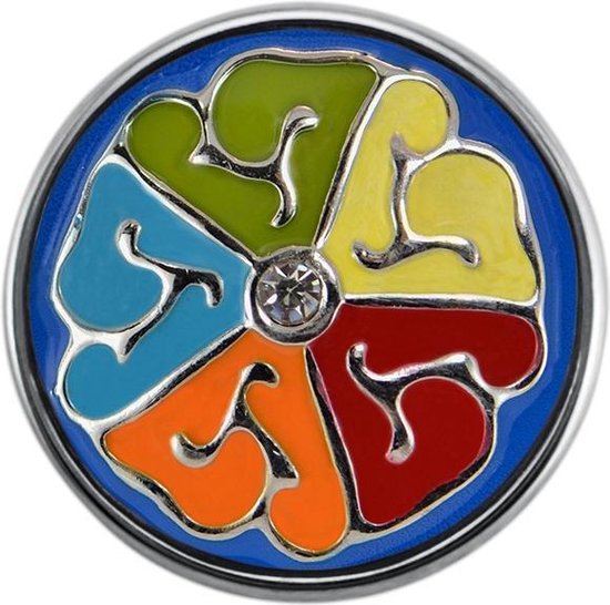 Quiges - Drukknoop 18mm Kleur Carousel - EBCM116