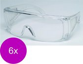 Safeworker Overzetbril - Oogbeschermers - 6 x Transparant per stuk