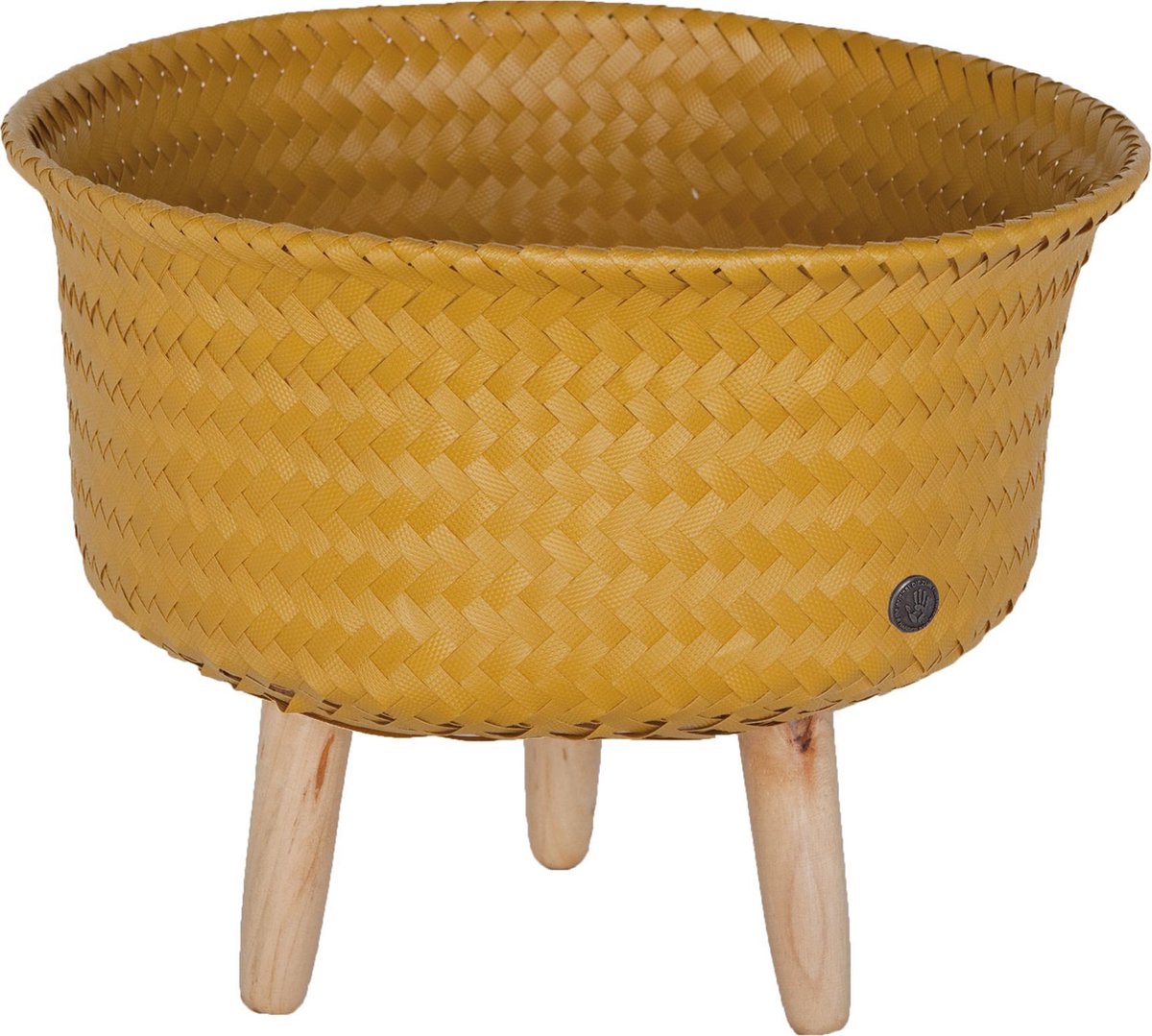 Plantenstandaard - Bloempot op poten - SET van 2! - Handed By - UP Low - mosterdgeel - mustard