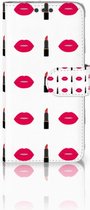 Microsoft Lumia 650 Wallet Book Case Hoesje Design Lipstick Kiss