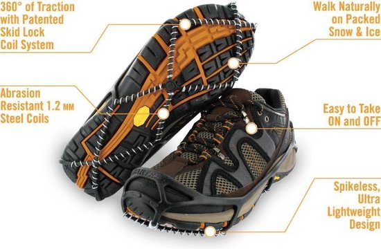 Foto: Yaktrax wintertrax sneeuwgripzolen sneeuwketting voor schoenen maat l xl