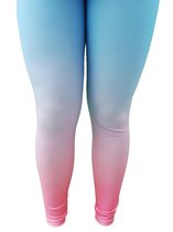 Sportlegging Ombre - Blauw/Roze Maat S