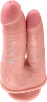 Pipedream King Cock Dubbele Dildo Double Penetrator met Zuignap - 22cm - beige