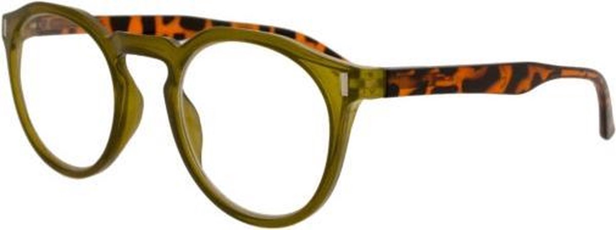 Icon Eyewear RCJ352 Nemo Leesbril +1.50 - Kaki front, tortoise poten