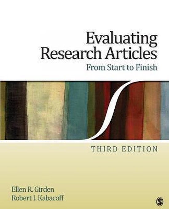 Evaluating Research Articles From Start to Finish - cover