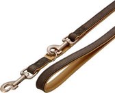 Karlie hondenriem buffalo oriental verstelbaar donkerbruin / naturel 200cm lang en 22mm breed