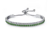 Montebello Armband Caia Green D - Verzilverd - Verstelbaar