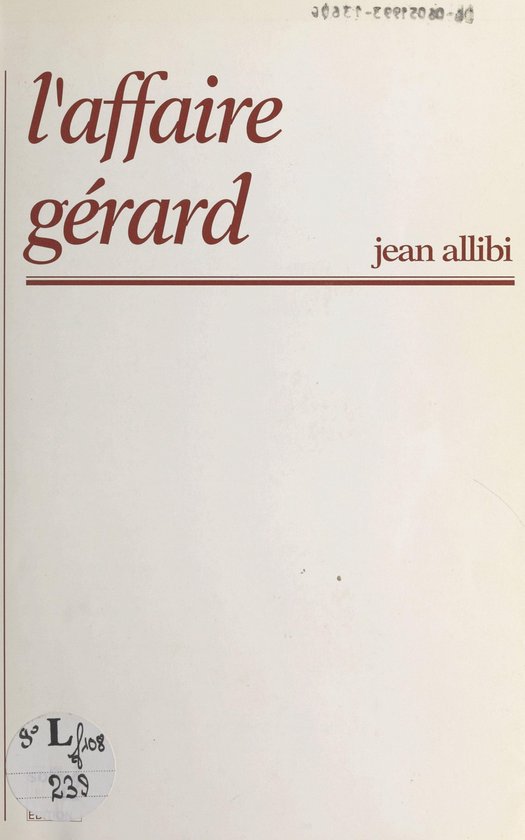 L'affaire Gérard - cover