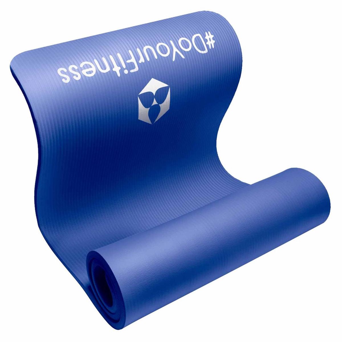#DoYourFitness - dikke fitness mat perfect voor pilates, aerobics, yoga - »Yamuna« - non-slip, duurzaam, huidvriendelijk, slijtvast - 183 x 61 x 1,5 cm - blauw - #DoYourFitness