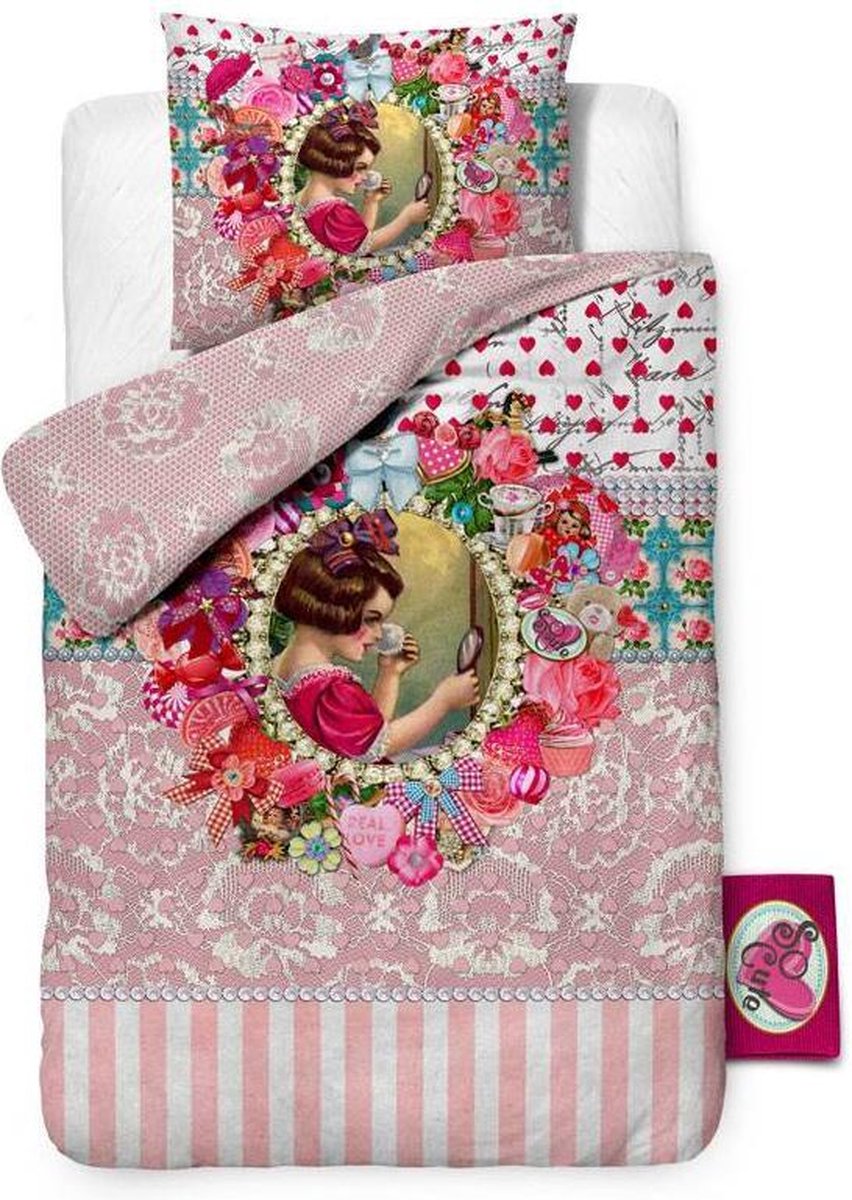 So Cute Lieve Dekbedovertrek 140x200/220 + 1 kussensloop 60x70 - Multi
