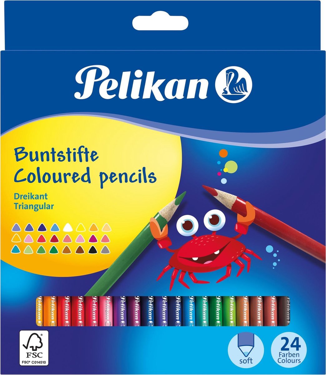 Pelikan 700122 kleurpotlood 12 stuk(s) Multi kleuren