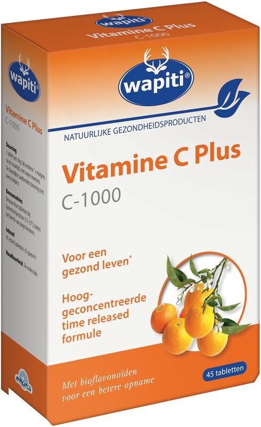 Vitamine Plus 1000 mg - 45 Tabletten - Vitaminen | bol.com