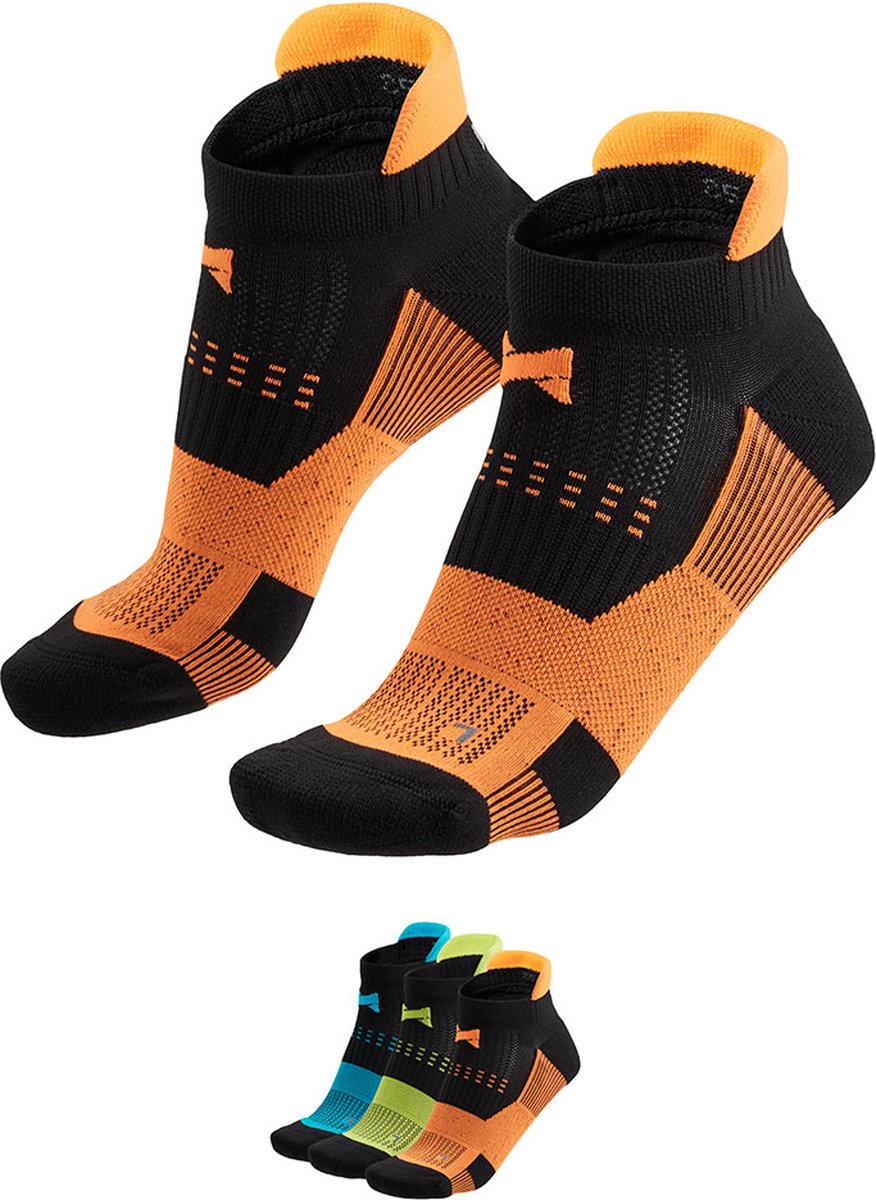 Xtreme - Fitness sneakersokken - Unisex - Multi zwart - 35/38 - 3-Paar - Fitness sokken heren - Fitness sokken dames