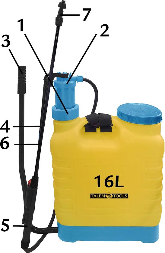Talen Tools - Drukspuit - Professioneel - 16L van Merkloos	 — afbeelding 3