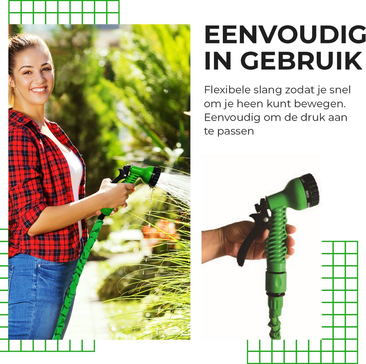 MD-goods® Uitrekbare Tuinslang tot 50 Meter - Tuinsproeier - Tuin Besproeien - Waterslang - Flexibel Elastisch thumbnail 6