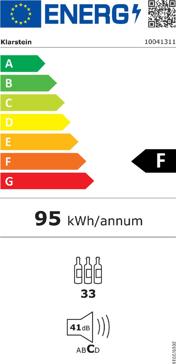 Klarstein Wijnkoelkast Vrijstaand – 2 Zones Wijnklimaatkast Smal met Glazen Deur – Drankenkoelkast met LED-Verlichting – Binnen/Buiten Gebruik – Temperatuur 5-18°C – Capaciteit 33 Flessen - 89L 57 cm - Touch - voor Champagne - Wijnkast – foto 5