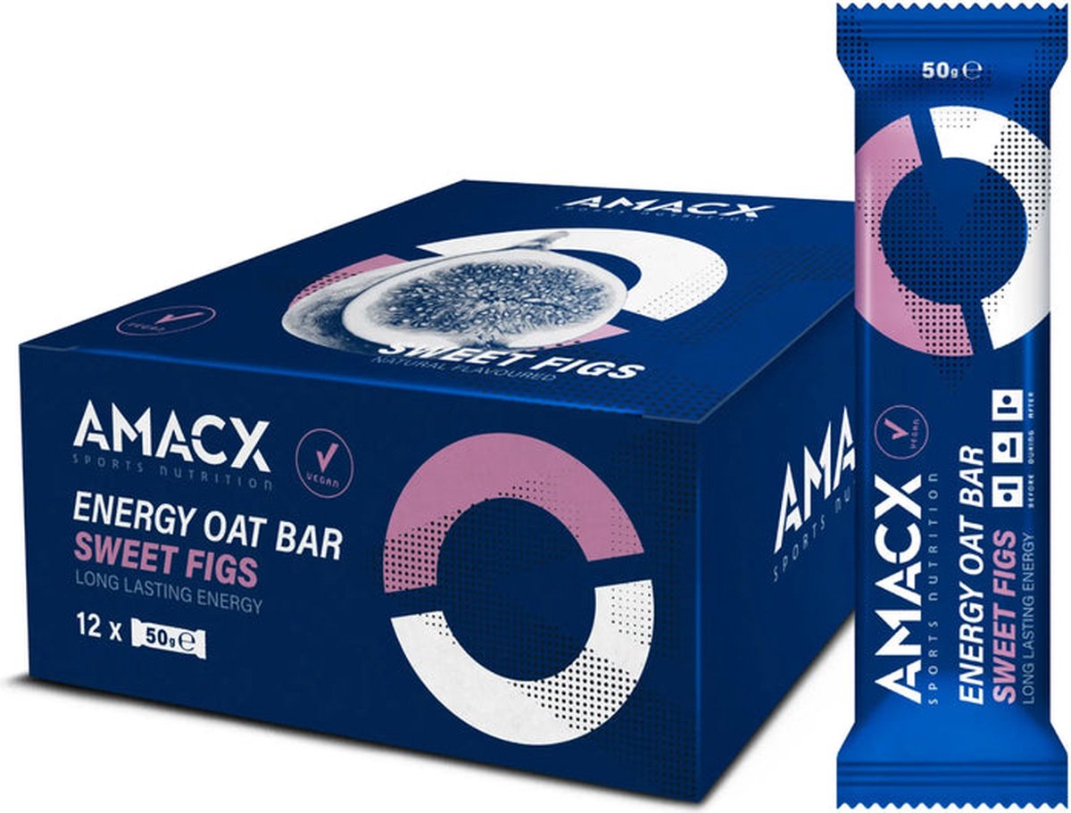 Amacx Energy Oat Bar - Energiereep - Sweet Figs - 12 pack