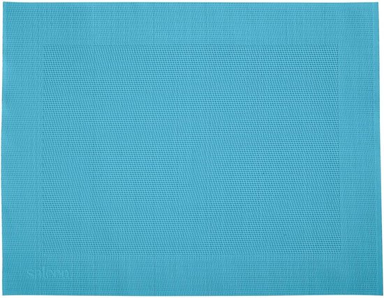 Placemats/placemats, 4 stuks, 42 x 32 cm, synthetisch, turquoise, Saleen