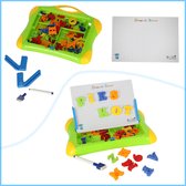 Leren van Cijfers en Letters - Educatief Magneetbord - Gekleurde magneten - Spelenderwijs leren