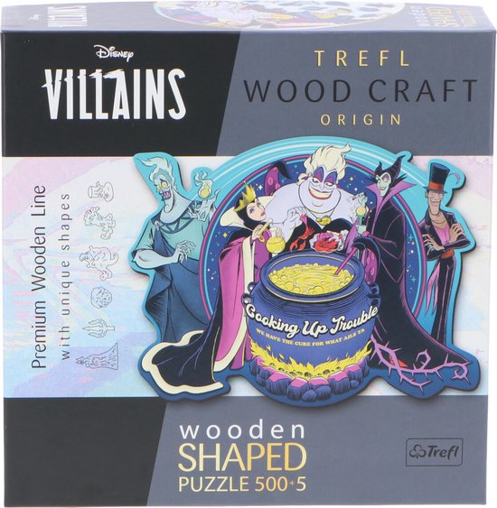 Trefl houten puzzel Disney Villains 500+5 stukjes - milieuvriendelijk FSC.