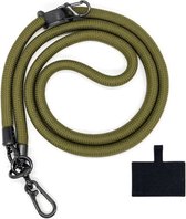 Lanyards - Lanyard XL army green - clés et téléphone - crossbody - nylon et acier inoxydable - lanyard