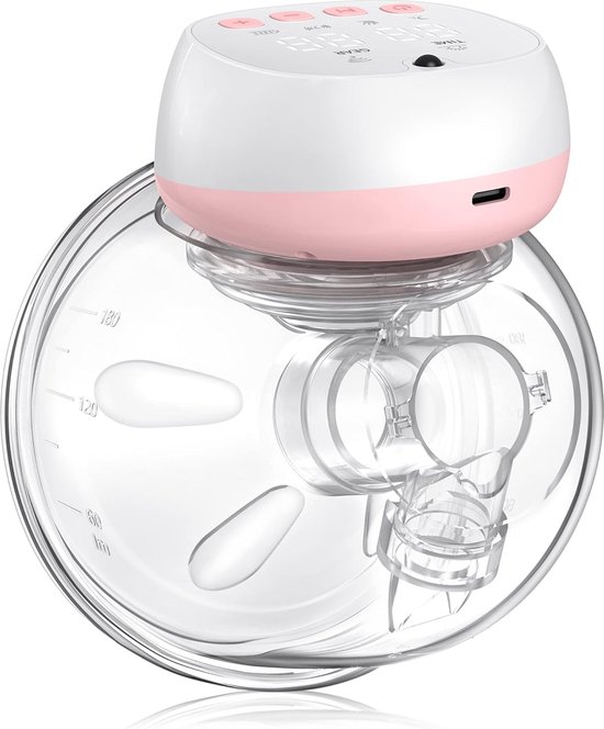  - Draagbare borstkolf Elektrisch, Jheppbay 2023 Advanced 12 Niveaus & 3 Modi Lekvrije Handsfree Borstvoedingspomp BPA Vrij met Afstandsbediening, LCD, Draagbare Draadloze Borstkolf 1PCS