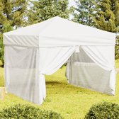 The Living Store Inklapbare Partytent - 292x292x245 cm - Wit - 210D Oxford Stof