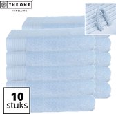 The One Towelling Classic Handdoeken - 70 x 140 cm - 10 Stuks - Voordeelverpakking - Hoge vochtopname - 100% Gekamd katoen - Lichtblauw