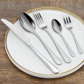 Bestekset voor 6 personen, 30-delig eetbestek set incl. mes, vork, lepel, bestek roestvrij staal, spiegelgepolijst, vaatwasmachinebestendig