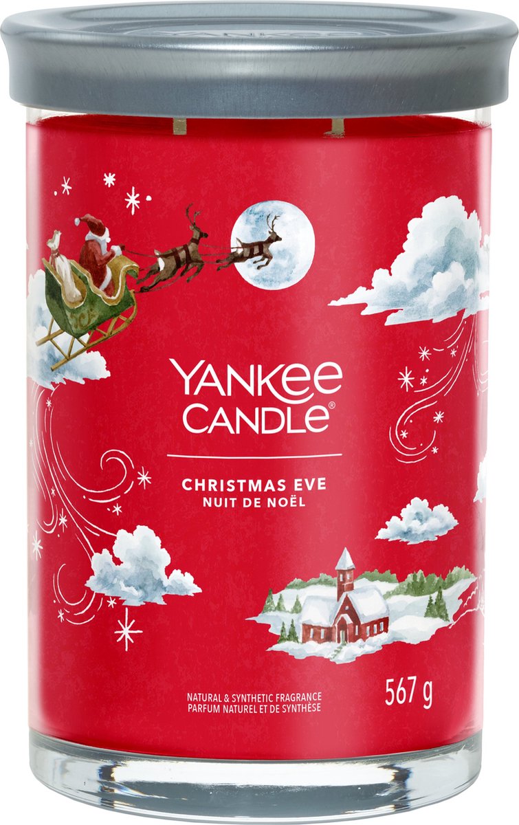 Yankee Candle Christmas Eve Large Tumbler Geurkaars - 100 branduren - twee lonten Rood