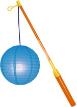 Lampionstokje 39 cm - met lampion - blauw - D25 cm - Sint Maarten