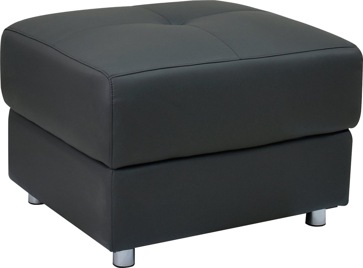 Notio Living Pareli-Poef - Grijs Leer