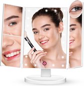 Make Up Spiegel met Verlichting - Dimbare LED Licht - Hollywood Spiegel Alternatief - Scheerspiegel - Vanity - Vergrootspiegel Makeup - Incl. 10x Vergroting